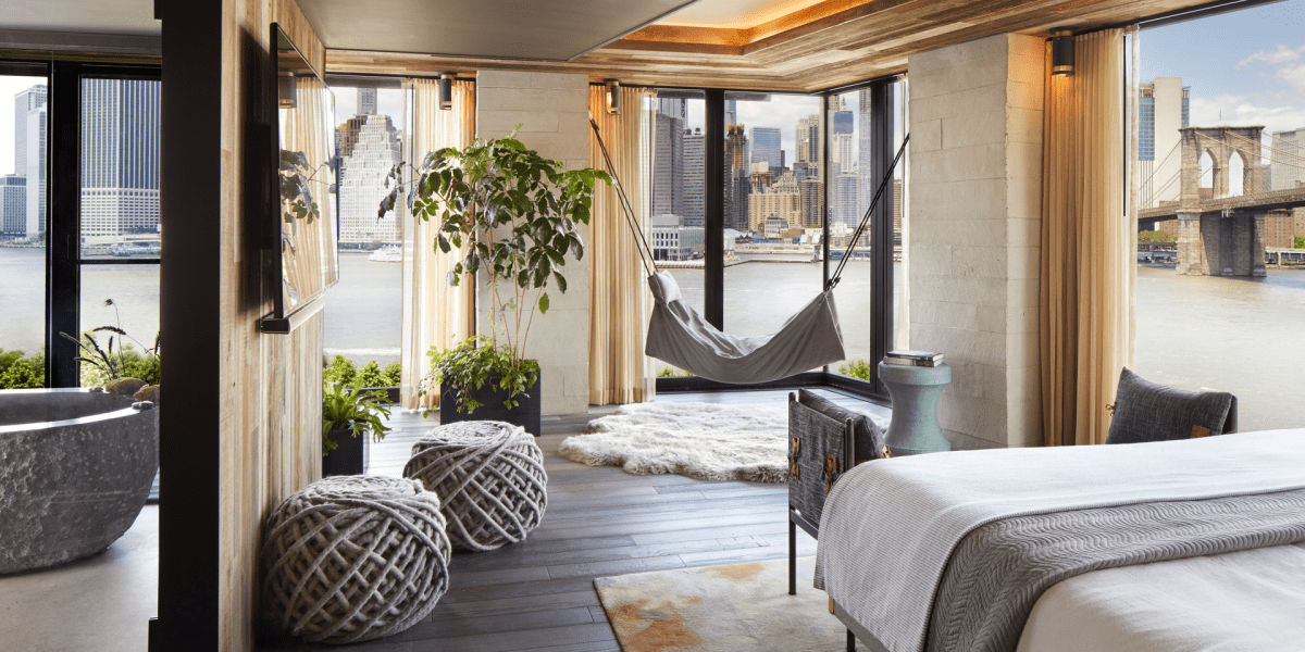 Brooklyn Bridge Riverhouse Master Bedroom
