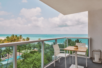 Suite balcony overlooking the ocean view