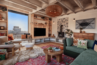 Living area of the Treetop Suite at Treehouse Manchester 