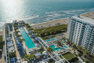 1 Hotel South Beach birds eyes view