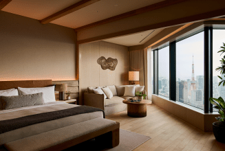 Komorebi House with view to the Tokyo Tower