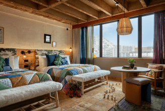 Treehouse Hotel Manchester Two Queens Guest Room