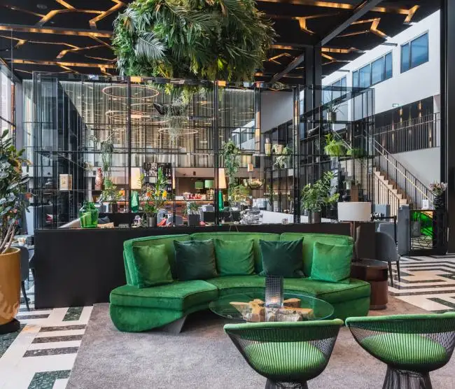 Luxury hotel lobby