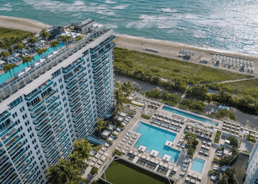 1 Hotel South Beach aerial view